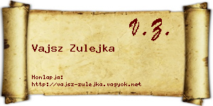 Vajsz Zulejka névjegykártya